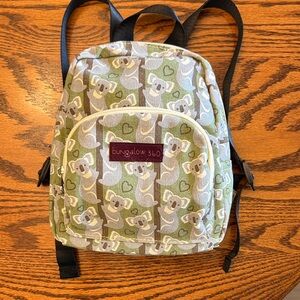 🌻 bungalow 360 Green Koala Print Kids Mini Backpack